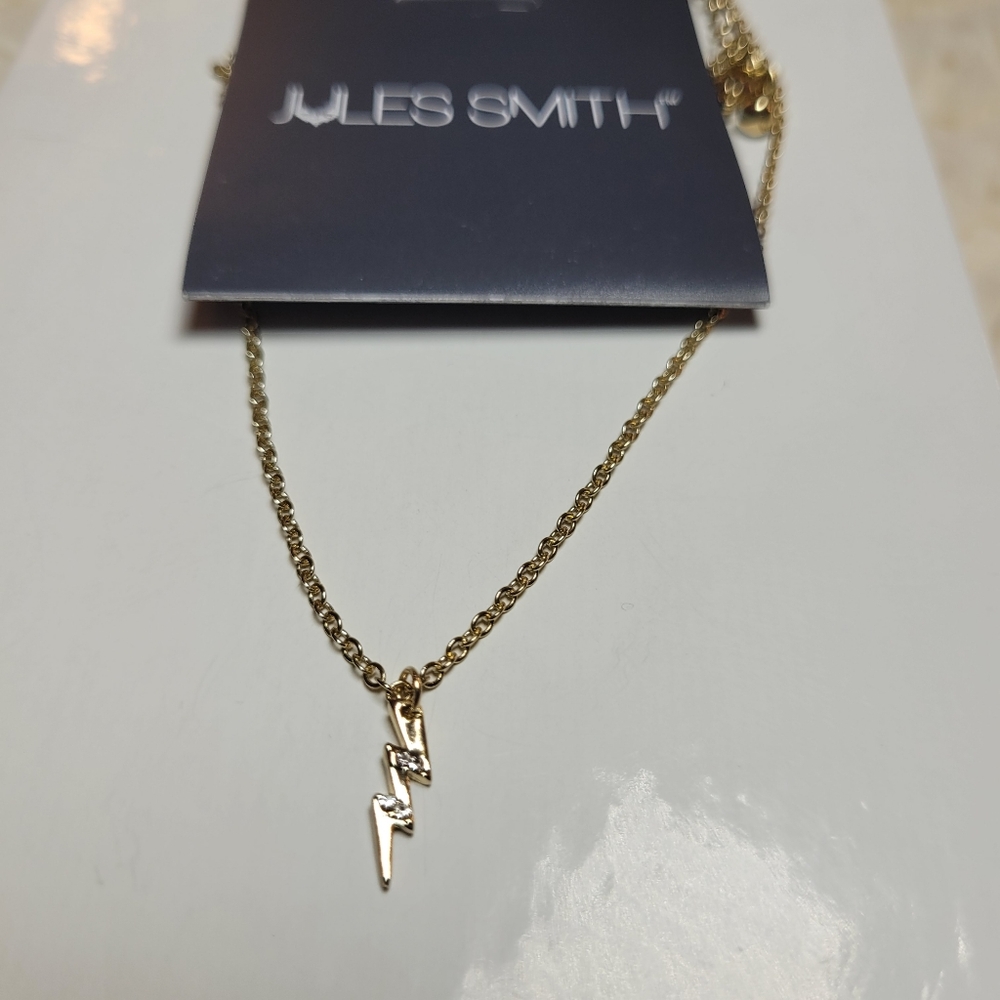Jules Smith Gold Lightning Bolt Necklace